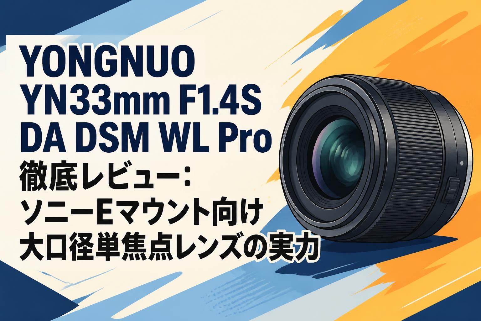 YONGNUO YN33mm F1.4S DA DSM WL Pro 徹底レビュー：ソニーEマウント向け大口径単焦点レンズの実力
