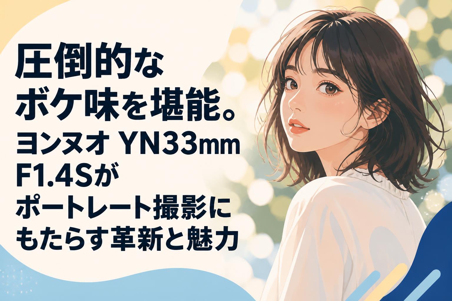 圧倒的なボケ味を堪能。ヨンヌオ YN33mm F1.4Sがポートレート撮影にもたらす革新と魅力