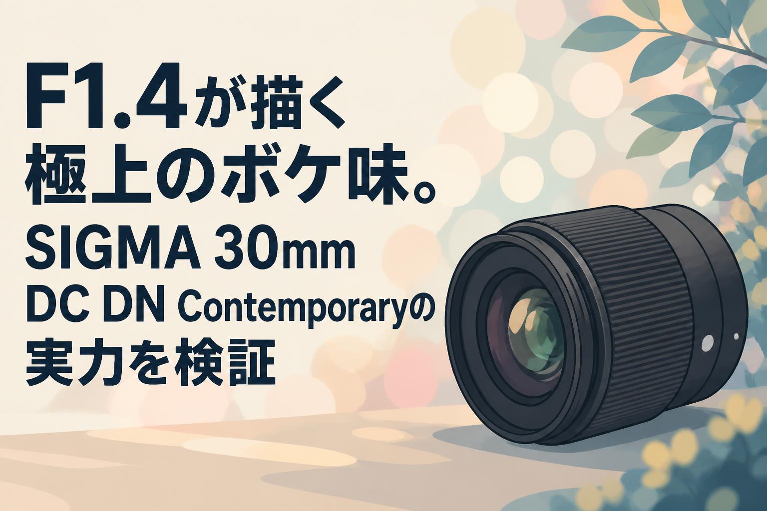F1.4が描く極上のボケ味。SIGMA 30mm DC DN Contemporaryの実力を検証