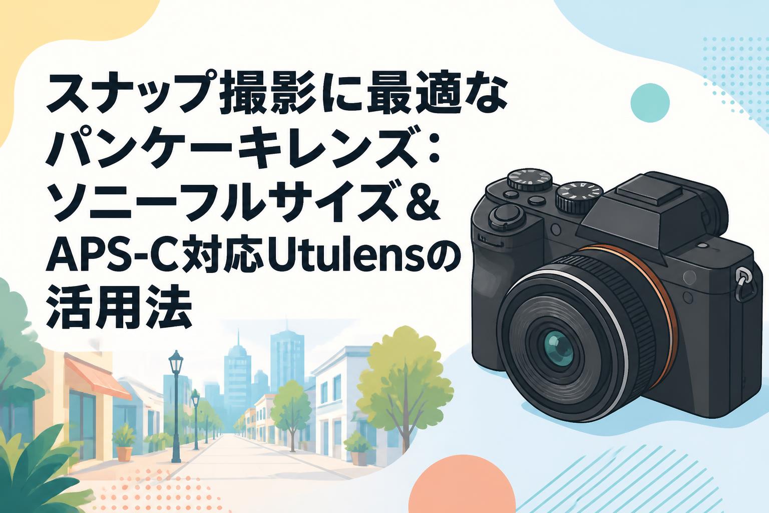 スナップ撮影に最適なパンケーキレンズ：ソニーフルサイズ＆APS-C対応Utulensの活用法
