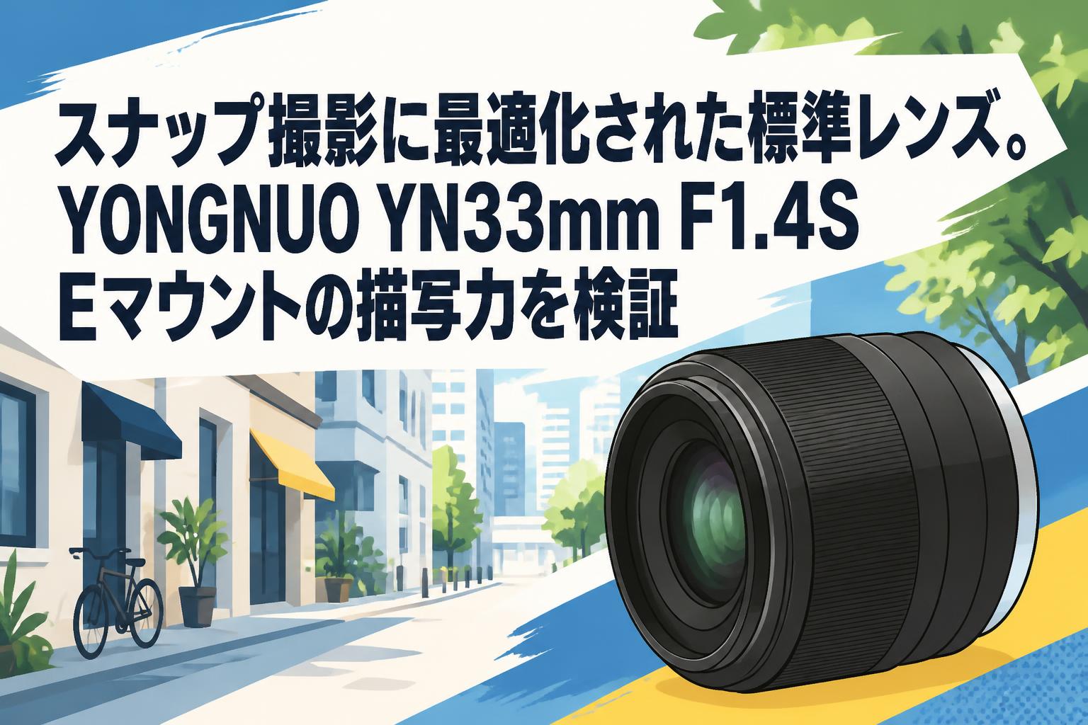 スナップ撮影に最適化された標準レンズ。YONGNUO YN33mm F1.4S Eマウントの描写力を検証