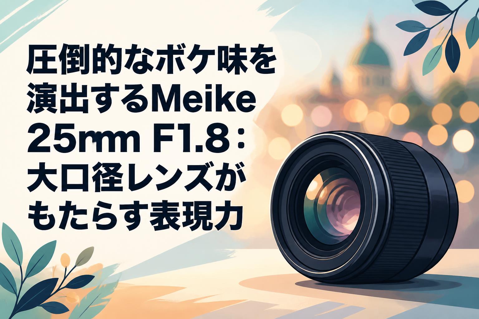圧倒的なボケ味を演出するMeike 25mm F1.8：大口径レンズがもたらす表現力