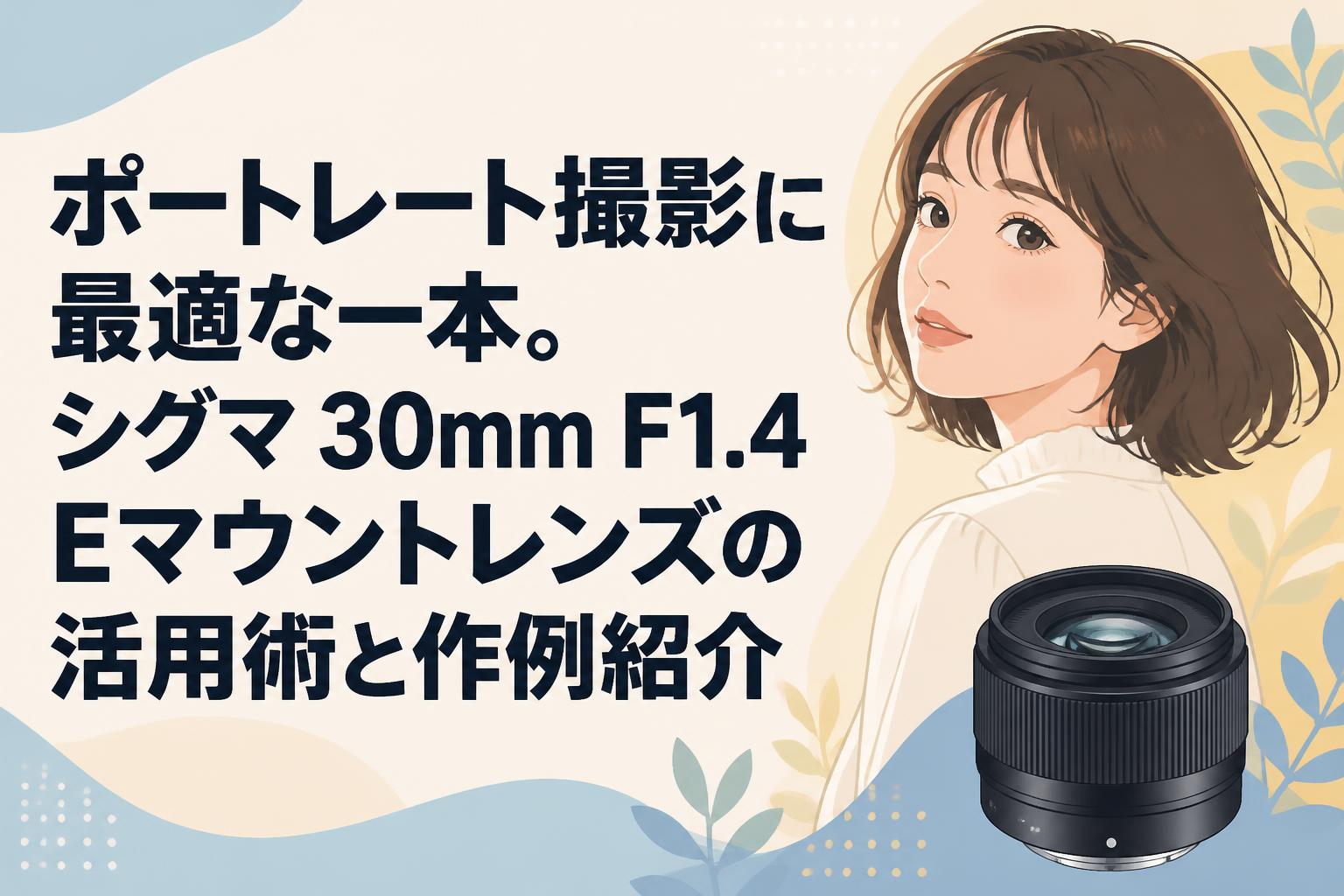 ポートレート撮影に最適な一本。シグマ 30mm F1.4 Eマウントレンズの活用術と作例紹介
