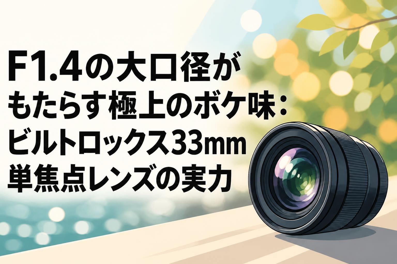 F1.4の大口径がもたらす極上のボケ味：ビルトロックス33mm単焦点レンズの実力
