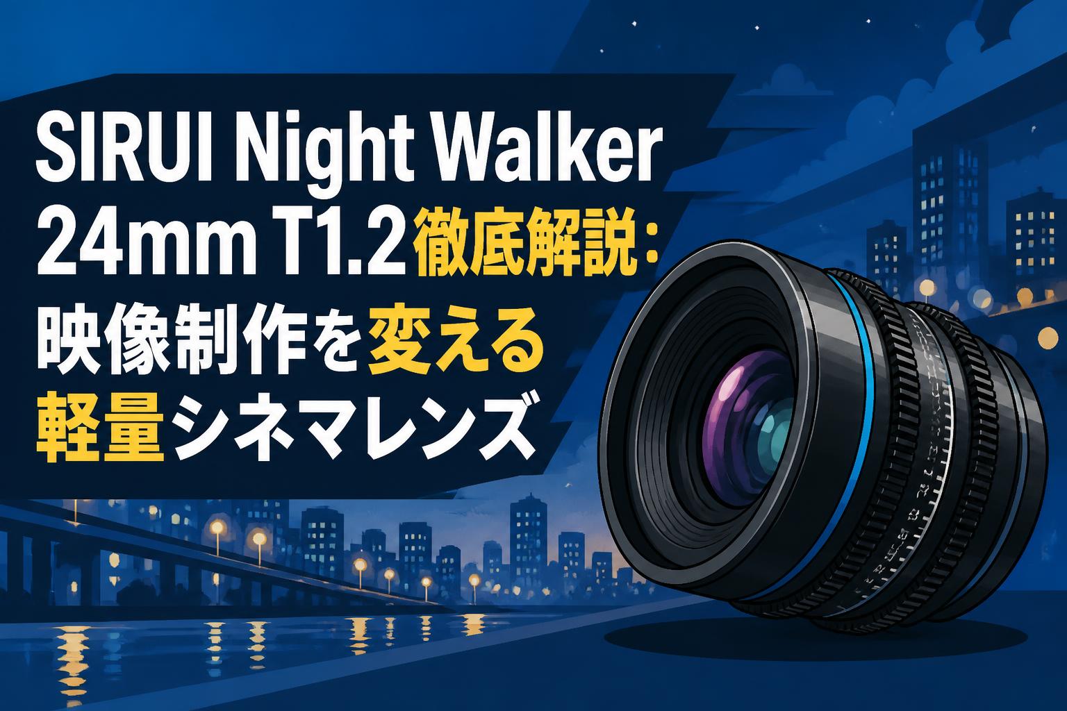 SIRUI Night Walker 24mm T1.2徹底解説：映像制作を変える軽量シネマレンズ