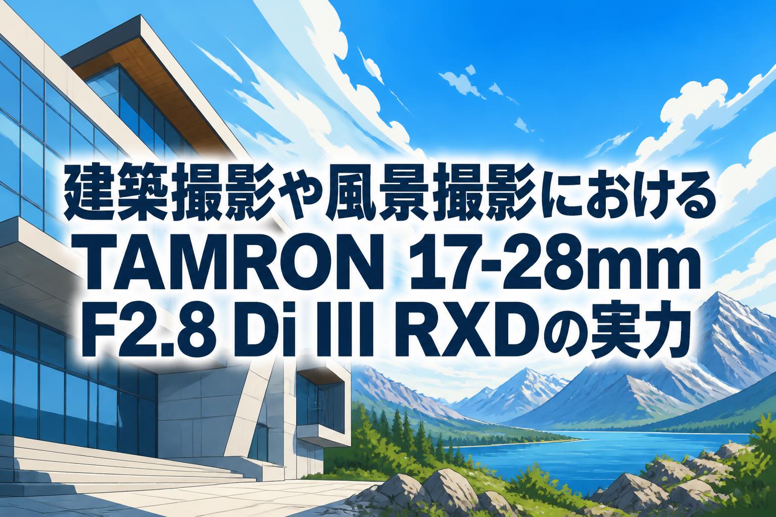 建築撮影や風景撮影におけるTAMRON 17-28mm F2.8 Di III RXDの実力