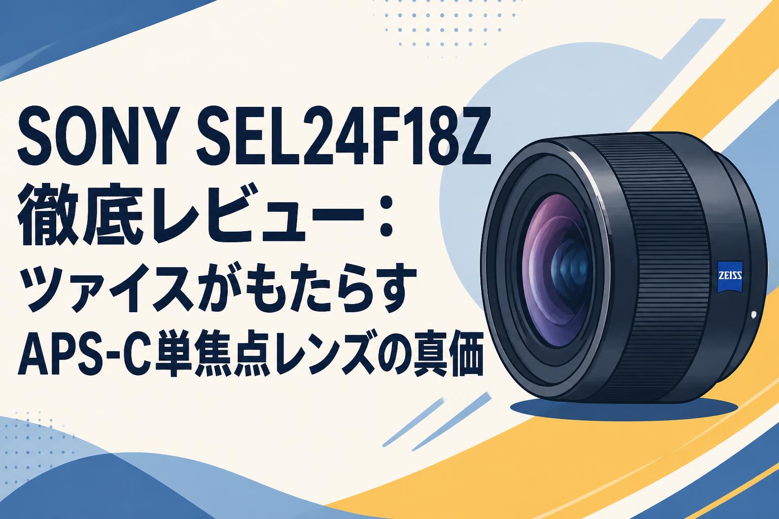 SONY SEL24F18Z徹底レビュー：ツァイスがもたらすAPS-C単焦点レンズの真価