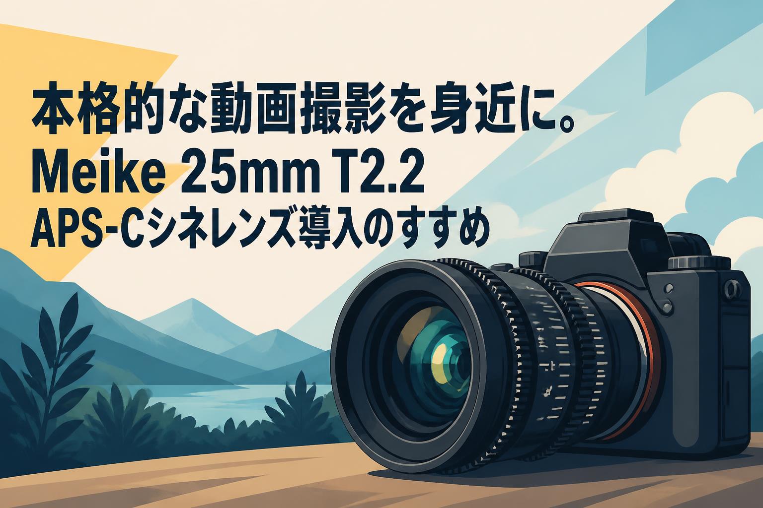 本格的な動画撮影を身近に。Meike 25mm T2.2 APS-Cシネレンズ導入のすすめ