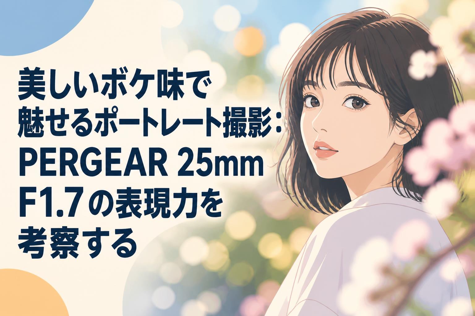 美しいボケ味で魅せるポートレート撮影：PERGEAR 25mm F1.7の表現力を考察する