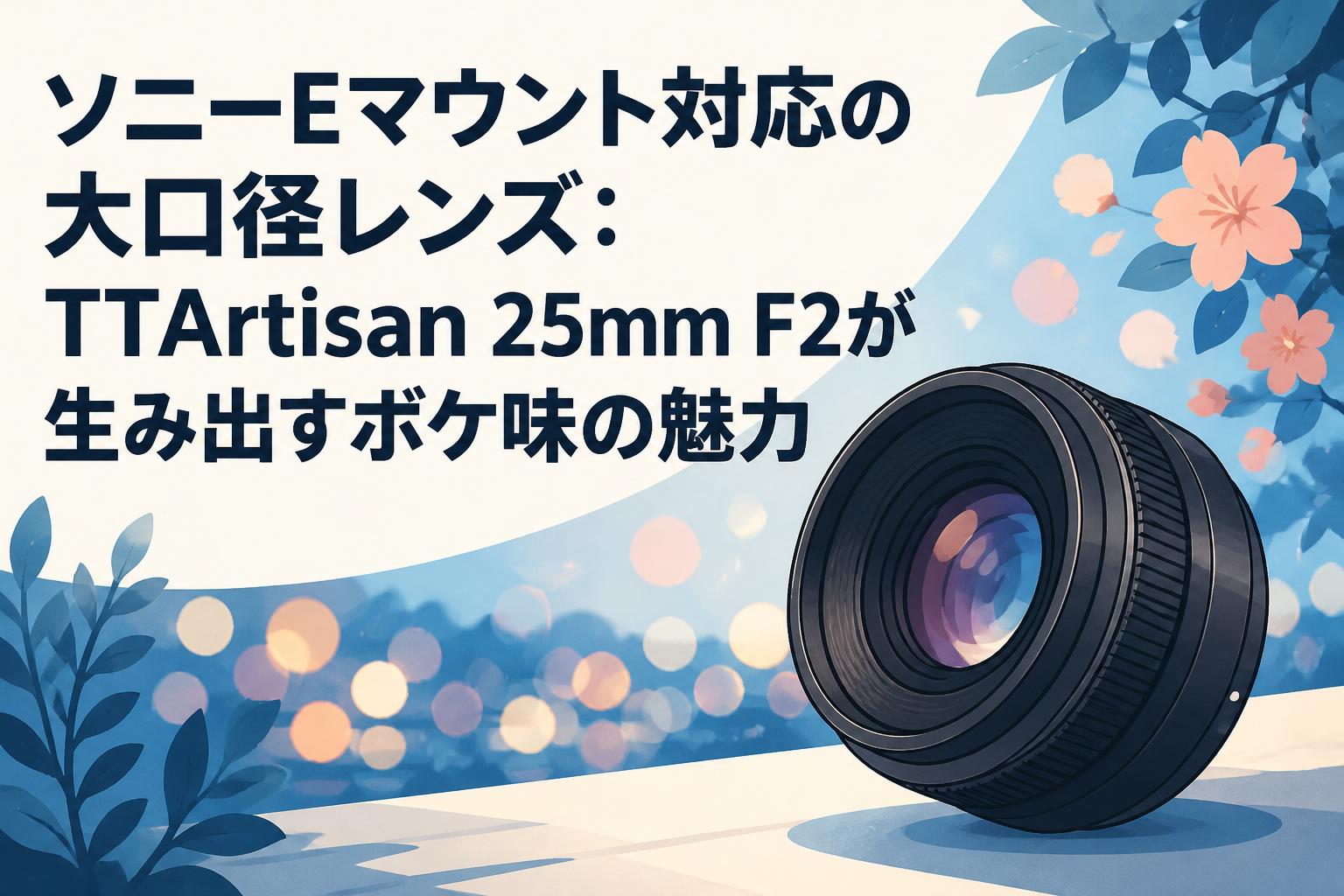 ソニーEマウント対応の大口径レンズ：TTArtisan 25mm F2が生み出すボケ味の魅力