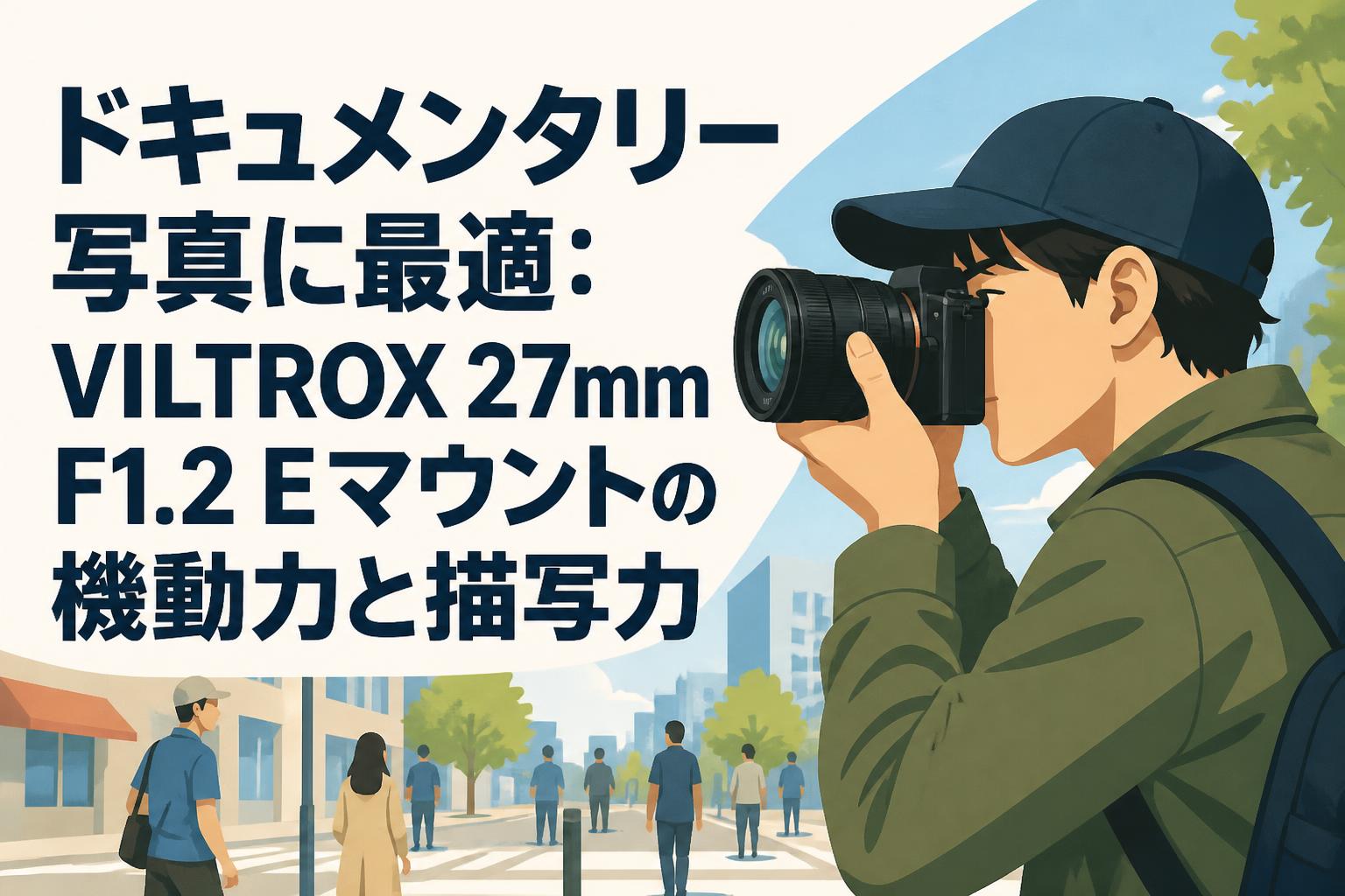 ドキュメンタリー写真に最適：VILTROX 27mm F1.2 Eマウントの機動力と描写力
