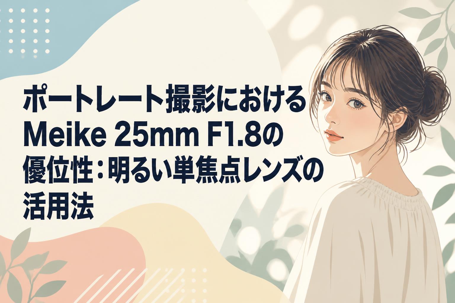 ポートレート撮影におけるMeike 25mm F1.8の優位性：明るい単焦点レンズの活用法