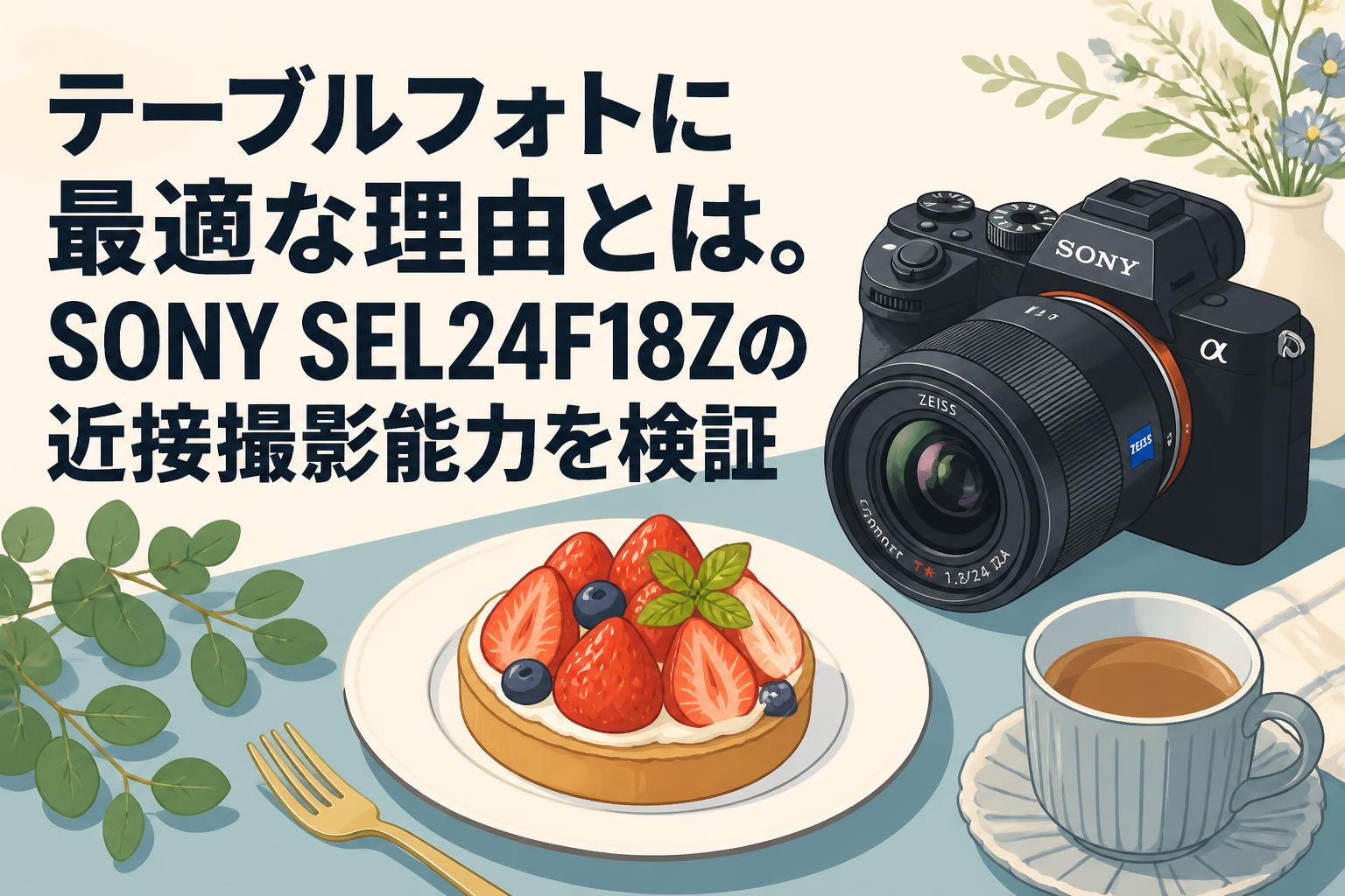 テーブルフォトに最適な理由とは。SONY SEL24F18Zの近接撮影能力を検証