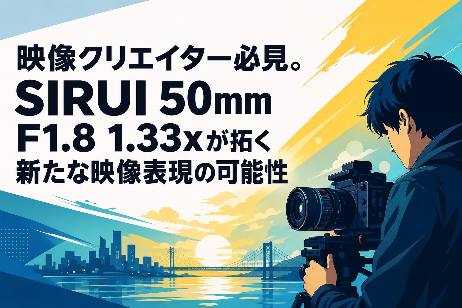 映像クリエイター必見。SIRUI 50mm F1.8 1.33xが拓く新たな映像表現の可能性