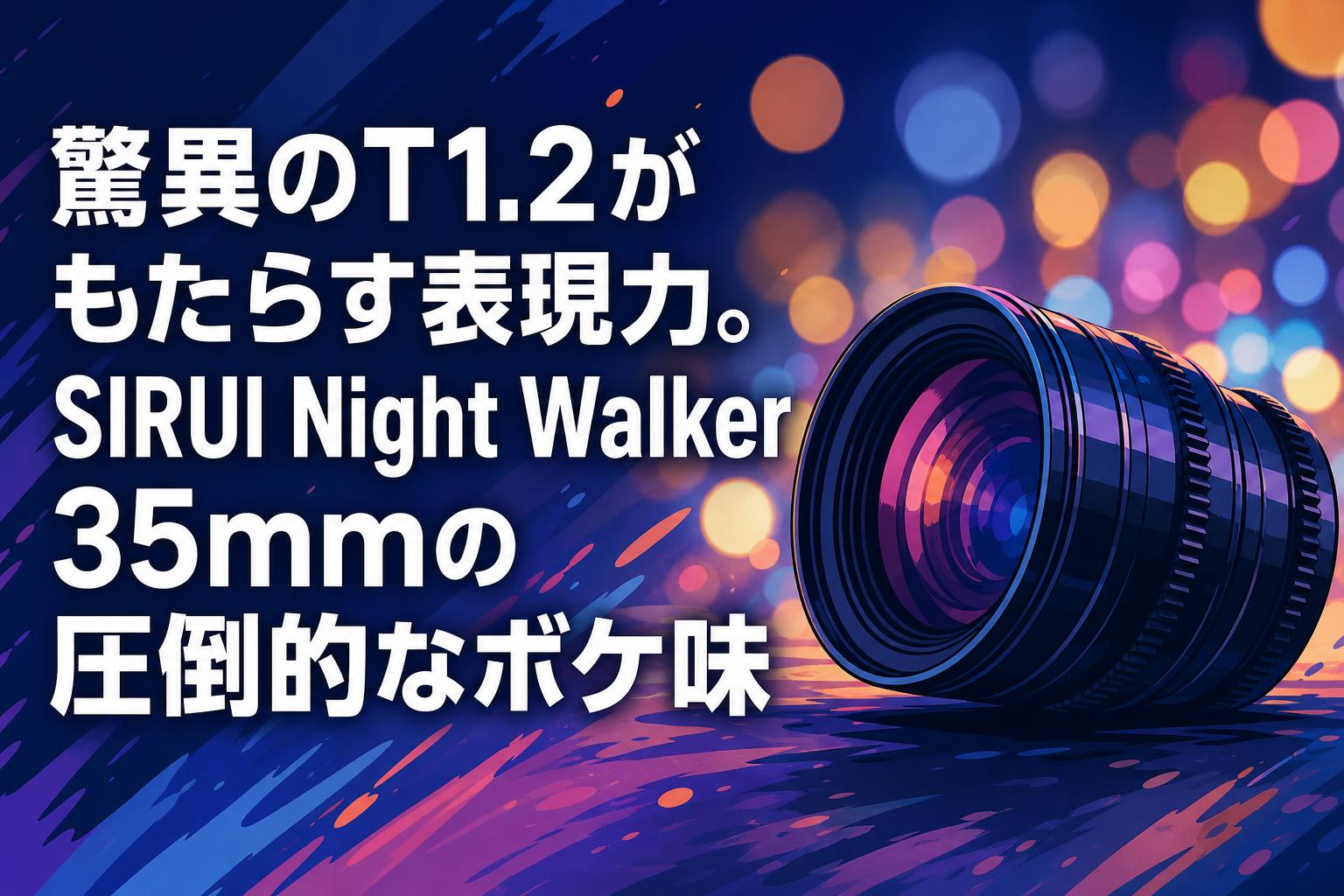 驚異のT1.2がもたらす表現力。SIRUI Night Walker 35mmの圧倒的なボケ味