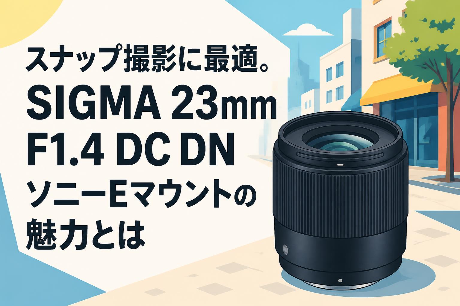 スナップ撮影に最適。SIGMA 23mm F1.4 DC DN ソニーEマウントの魅力とは