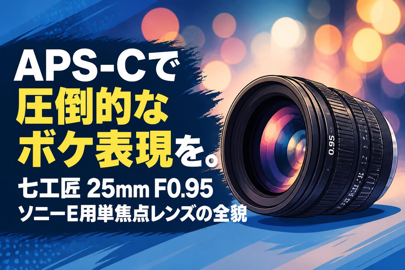 APS-Cで圧倒的なボケ表現を。七工匠 25mm F0.95 ソニーE用単焦点レンズの全貌
