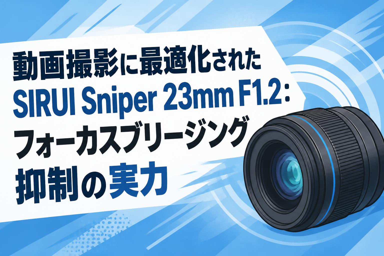 動画撮影に最適化されたSIRUI Sniper 23mm F1.2：フォーカスブリージング抑制の実力