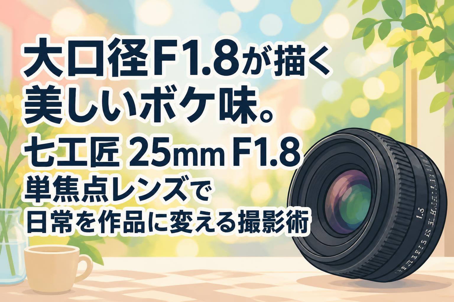 大口径F1.8が描く美しいボケ味。七工匠 25mm F1.8 単焦点レンズで日常を作品に変える撮影術