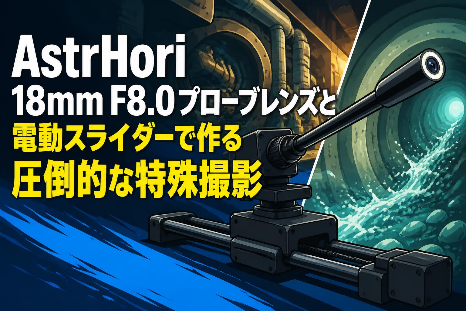 AstrHori 18mm F8.0プローブレンズと電動スライダーで作る圧倒的な特殊撮影