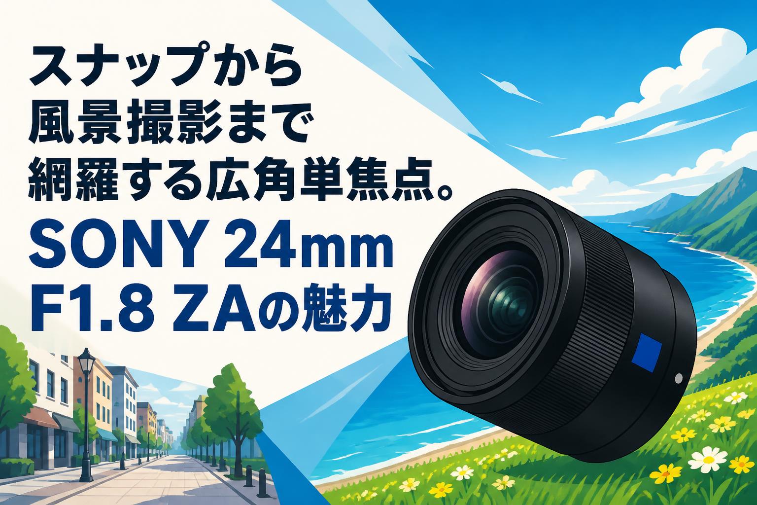 スナップから風景撮影まで網羅する広角単焦点。SONY 24mm F1.8 ZAの魅力