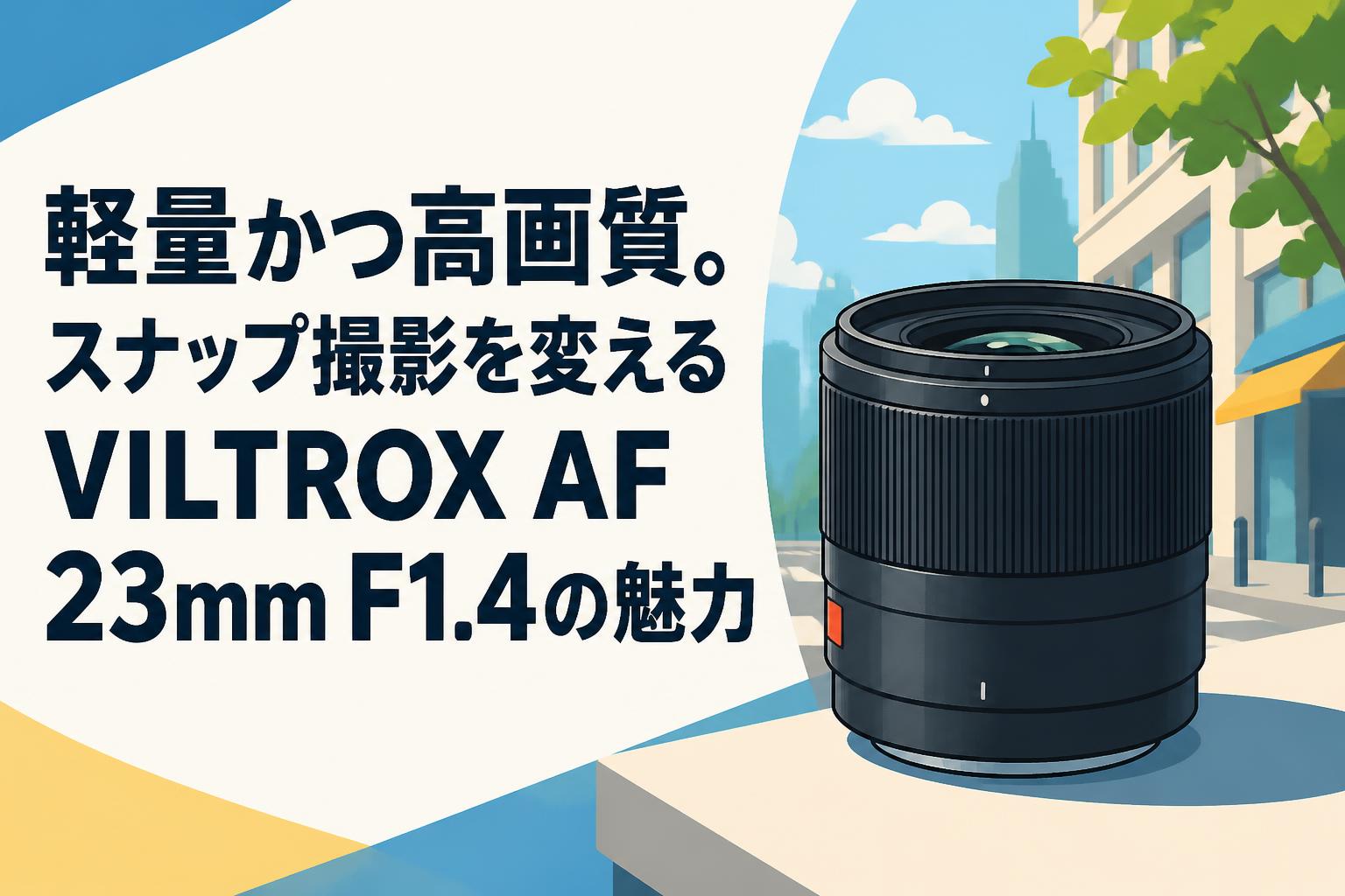 軽量かつ高画質。スナップ撮影を変えるVILTROX AF 23mm F1.4の魅力