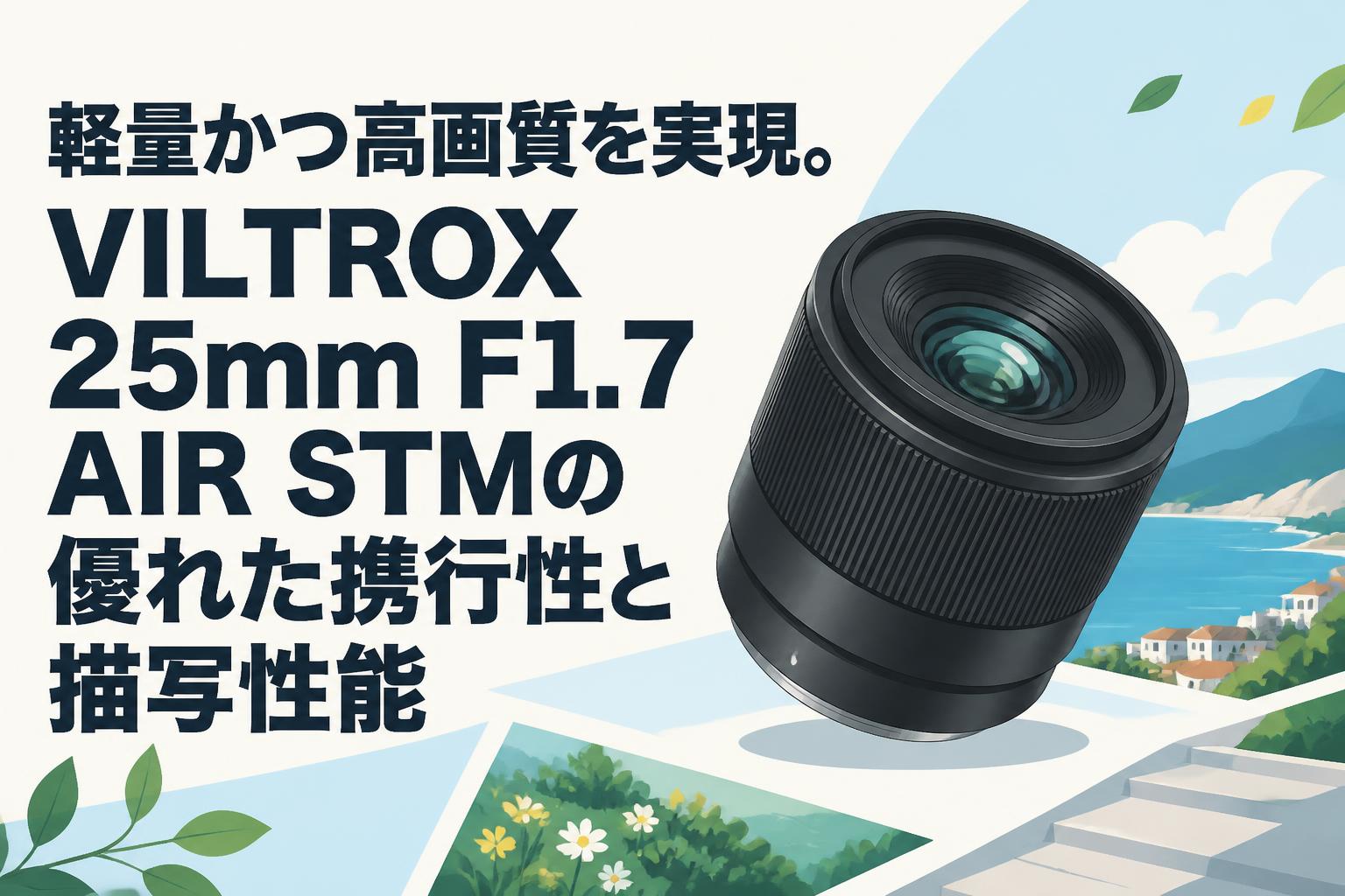 軽量かつ高画質を実現。VILTROX 25mm F1.7 AIR STMの優れた携行性と描写性能
