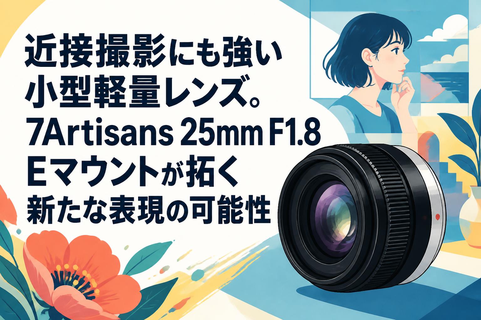 近接撮影にも強い小型軽量レンズ。7Artisans 25mm F1.8 Eマウントが拓く新たな表現の可能性