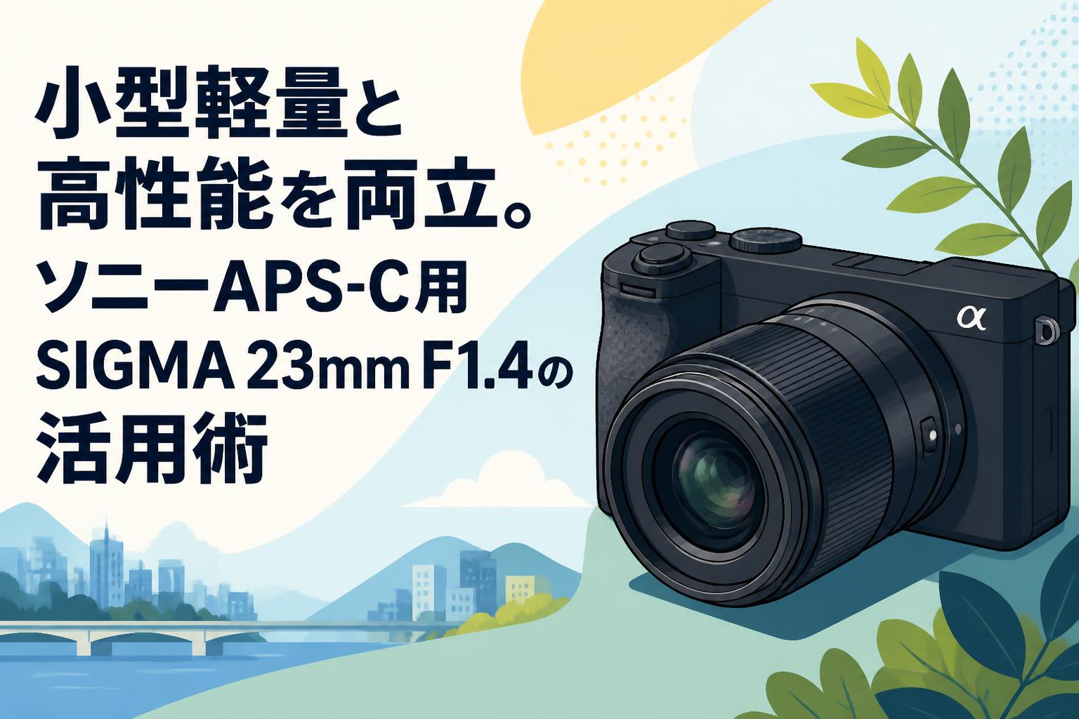 小型軽量と高性能を両立。ソニーAPS-C用SIGMA 23mm F1.4の活用術