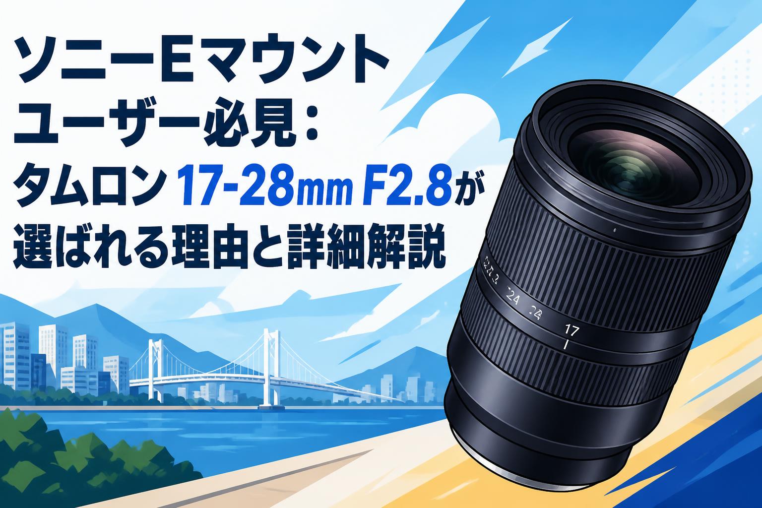 ソニーEマウントユーザー必見：タムロン 17-28mm F2.8が選ばれる理由と詳細解説