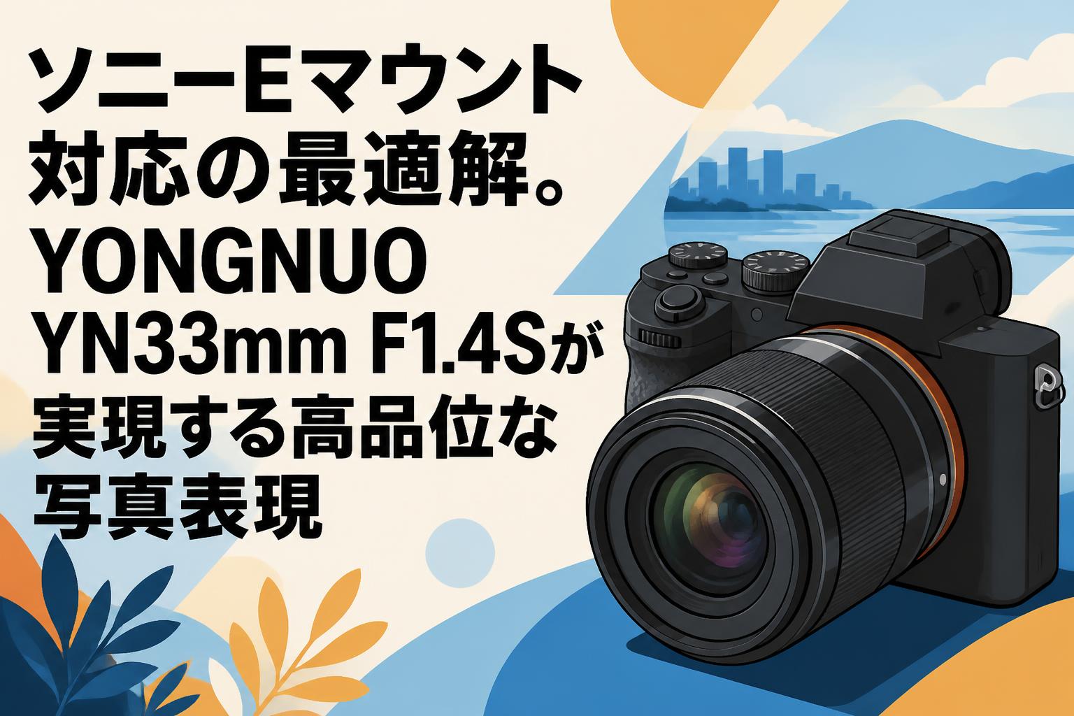 ソニーEマウント対応の最適解。YONGNUO YN33mm F1.4Sが実現する高品位な写真表現