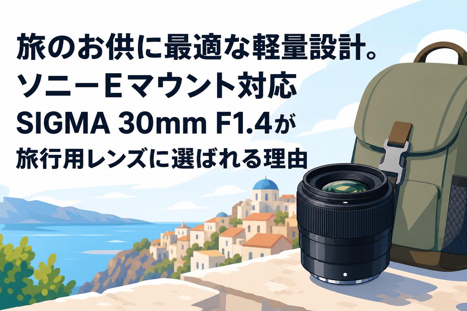 旅のお供に最適な軽量設計。ソニーEマウント対応SIGMA 30mm F1.4が旅行用レンズに選ばれる理由