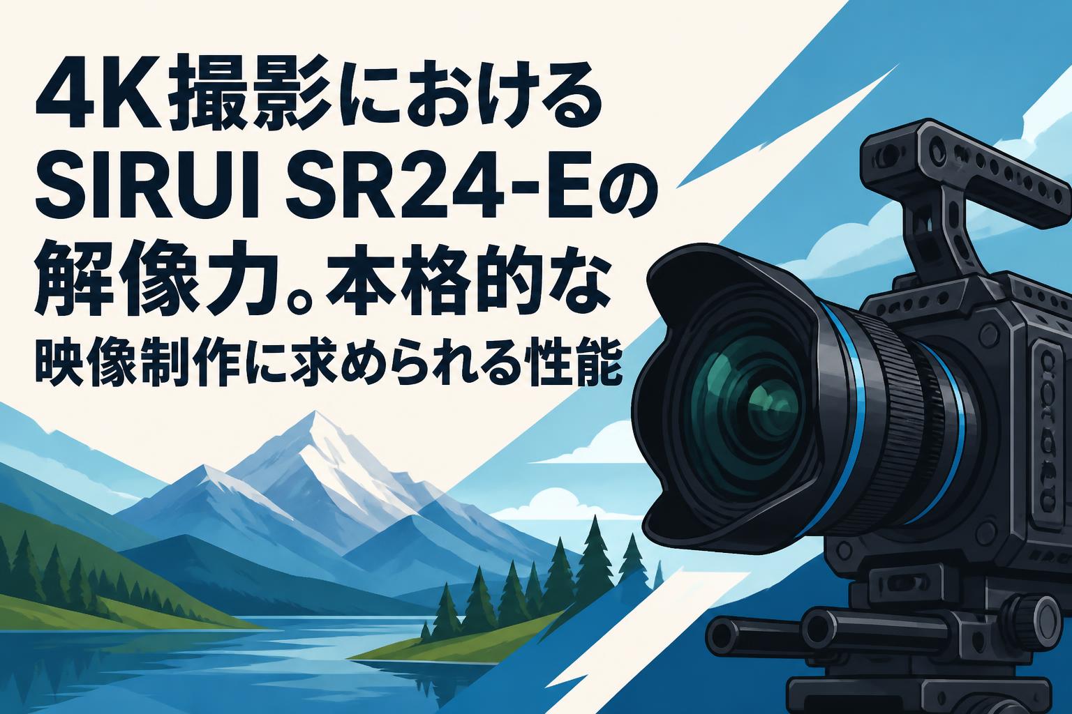 4K撮影におけるSIRUI SR24-Eの解像力。本格的な映像制作に求められる性能
