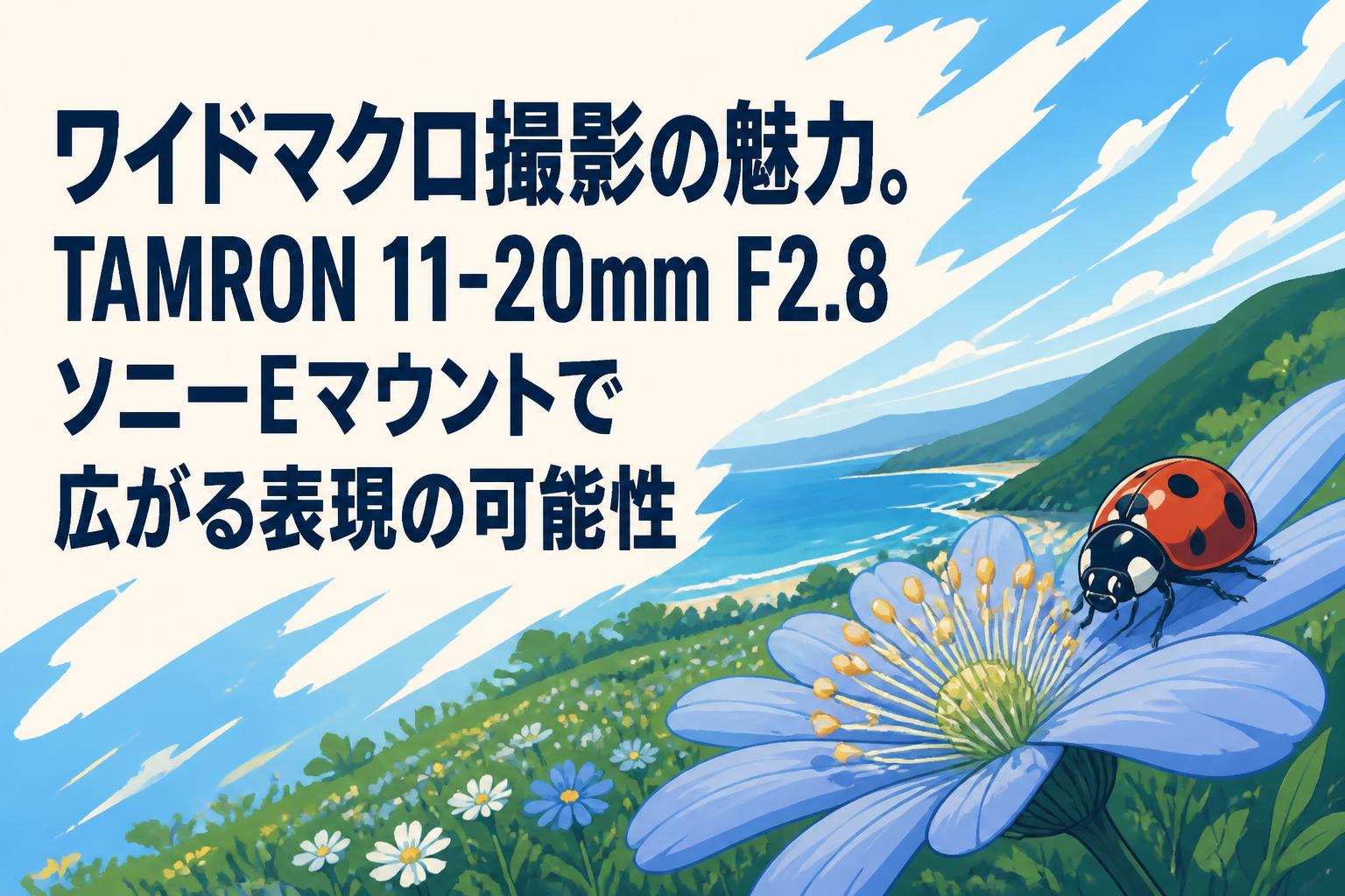 ワイドマクロ撮影の魅力。TAMRON 11-20mm F2.8 ソニーEマウントで広がる表現の可能性