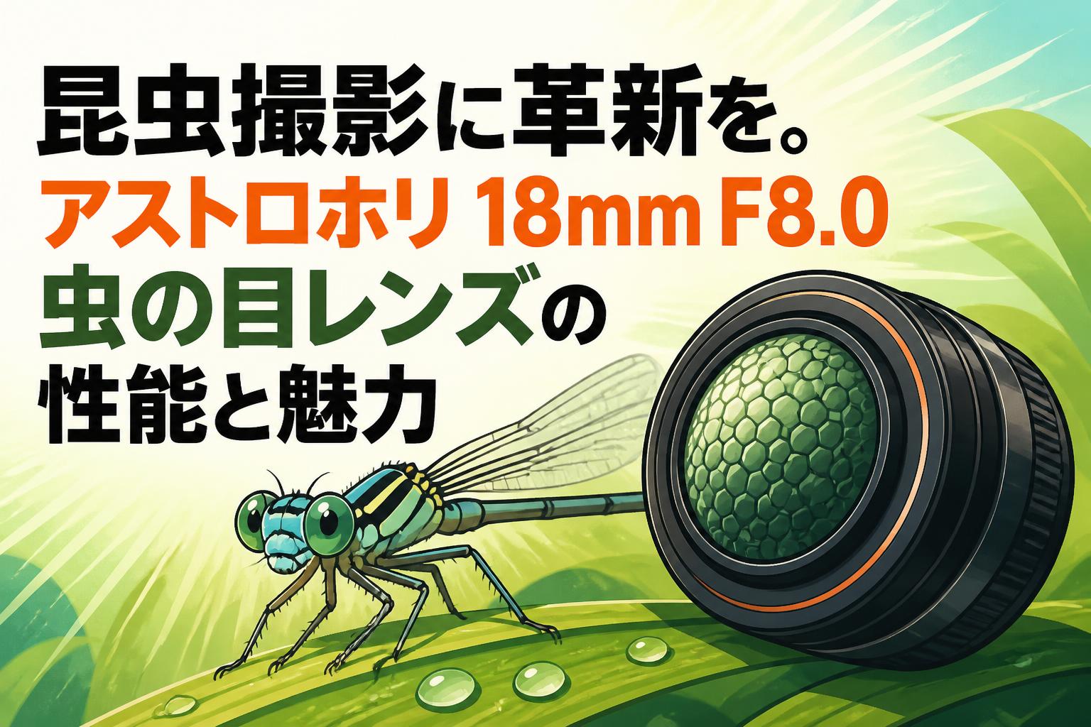 昆虫撮影に革新を。アストロホリ 18mm F8.0虫の目レンズの性能と魅力