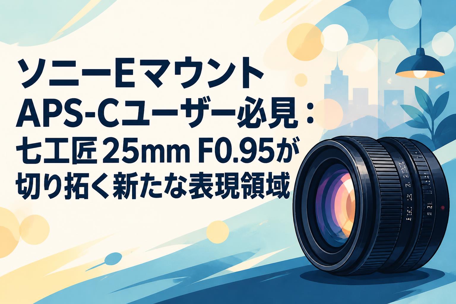 ソニーEマウントAPS-Cユーザー必見：七工匠25mm F0.95が切り拓く新たな表現領域