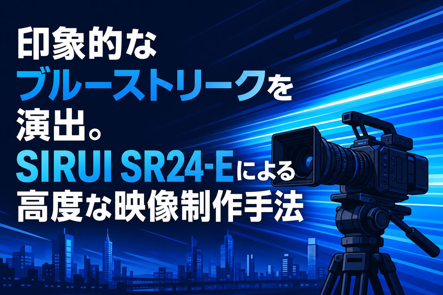 印象的なブルーストリークを演出。SIRUI SR24-Eによる高度な映像制作手法