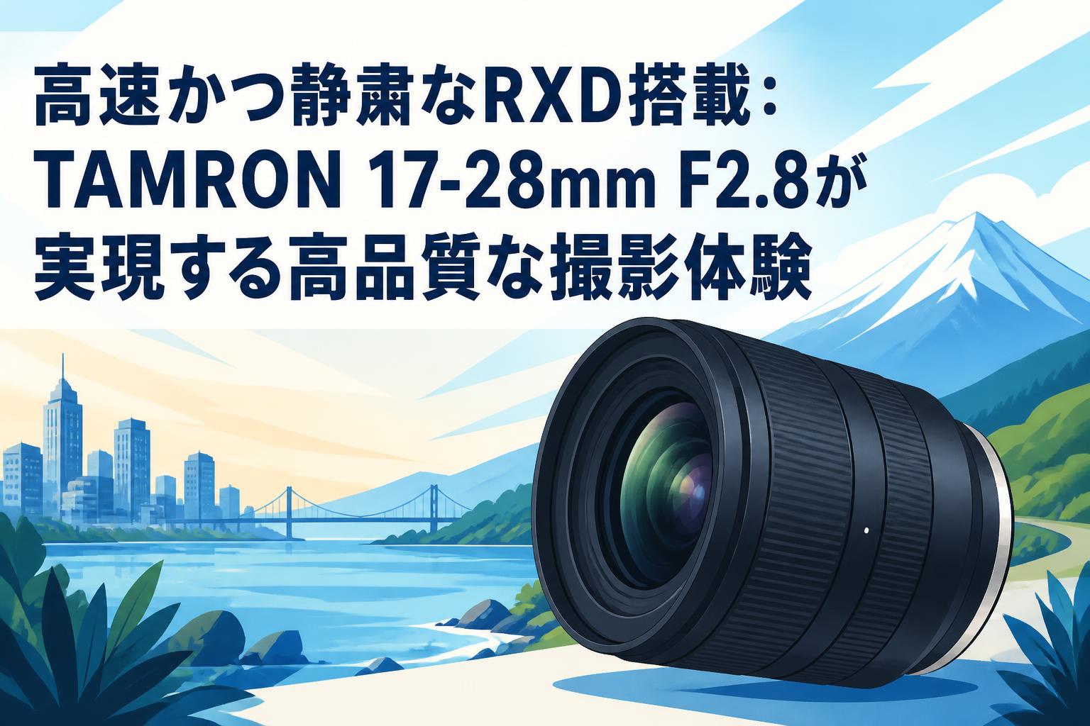 高速かつ静粛なRXD搭載：TAMRON 17-28mm F2.8が実現する高品質な撮影体験