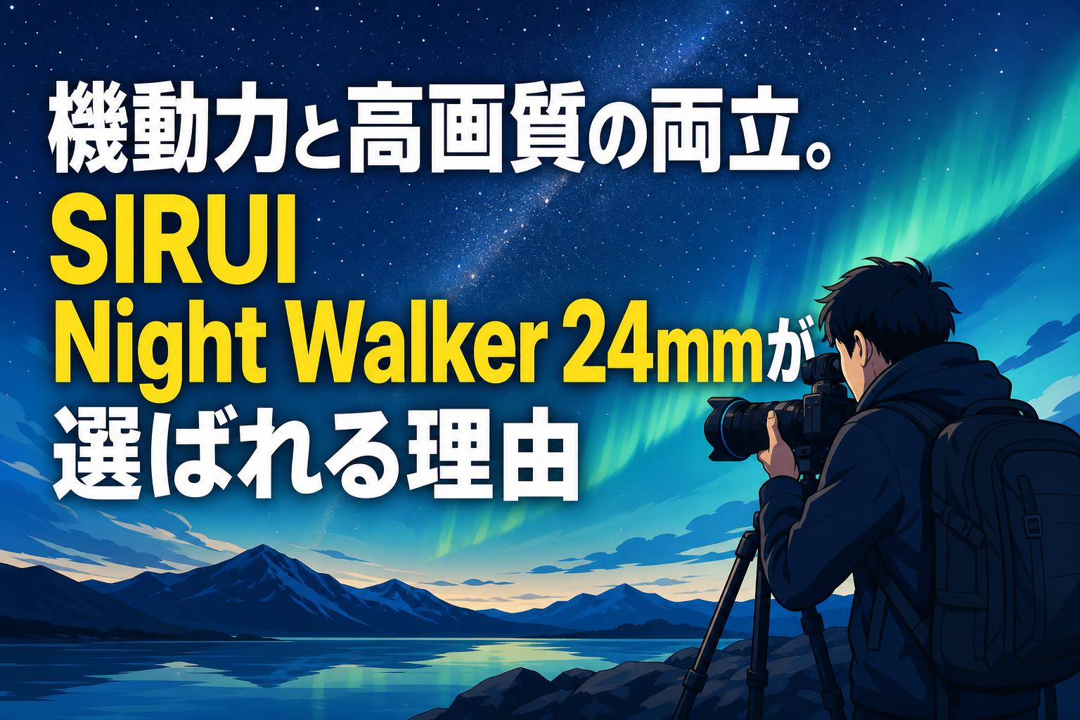 機動力と高画質の両立。SIRUI Night Walker 24mmが選ばれる理由