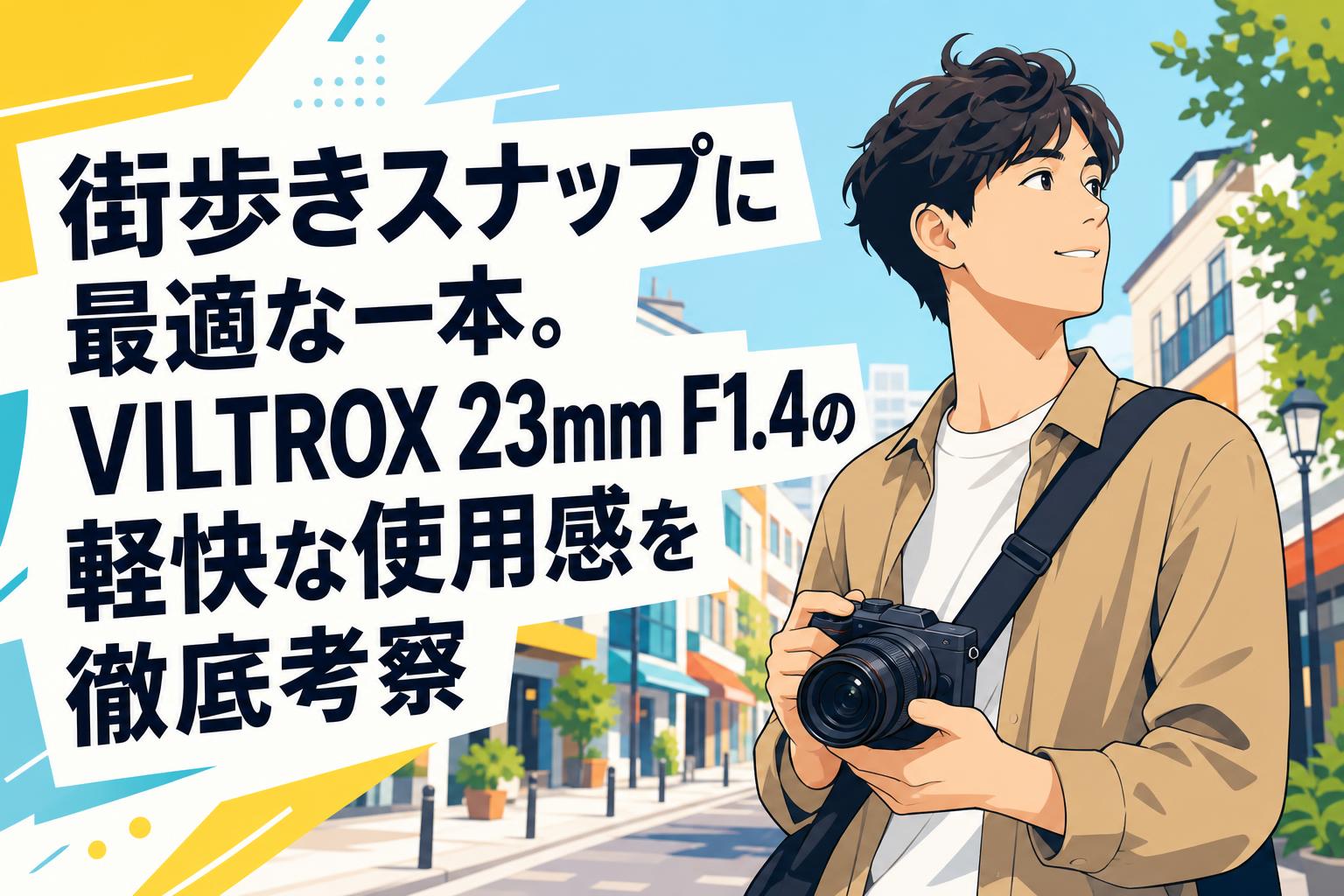 街歩きスナップに最適な一本。VILTROX 23mm F1.4の軽快な使用感を徹底考察