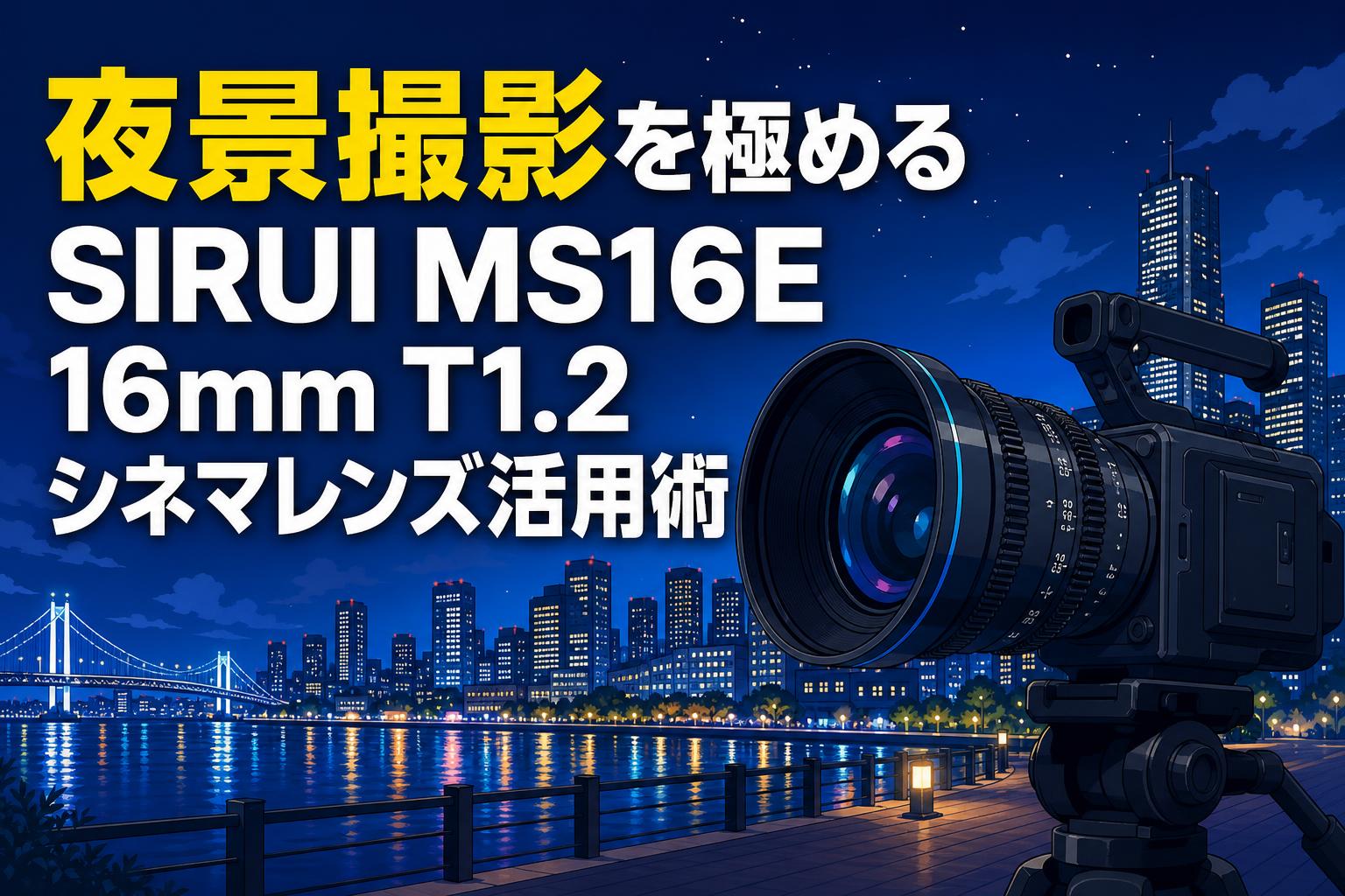 夜景撮影を極めるSIRUI MS16E 16mm T1.2シネマレンズ活用術