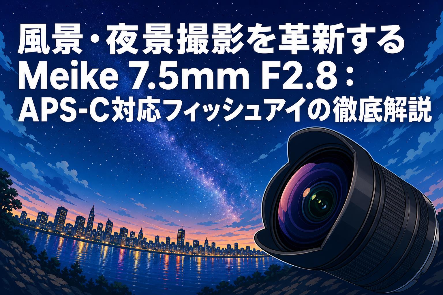 風景・夜景撮影を革新するMeike 7.5mm F2.8：APS-C対応フィッシュアイの徹底解説