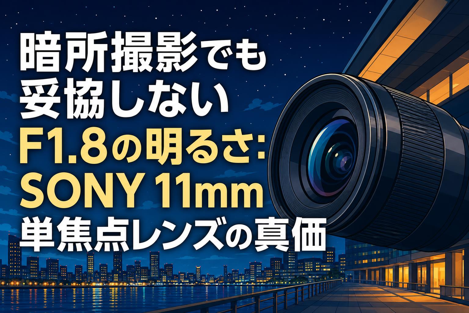暗所撮影でも妥協しないF1.8の明るさ：SONY 11mm単焦点レンズの真価