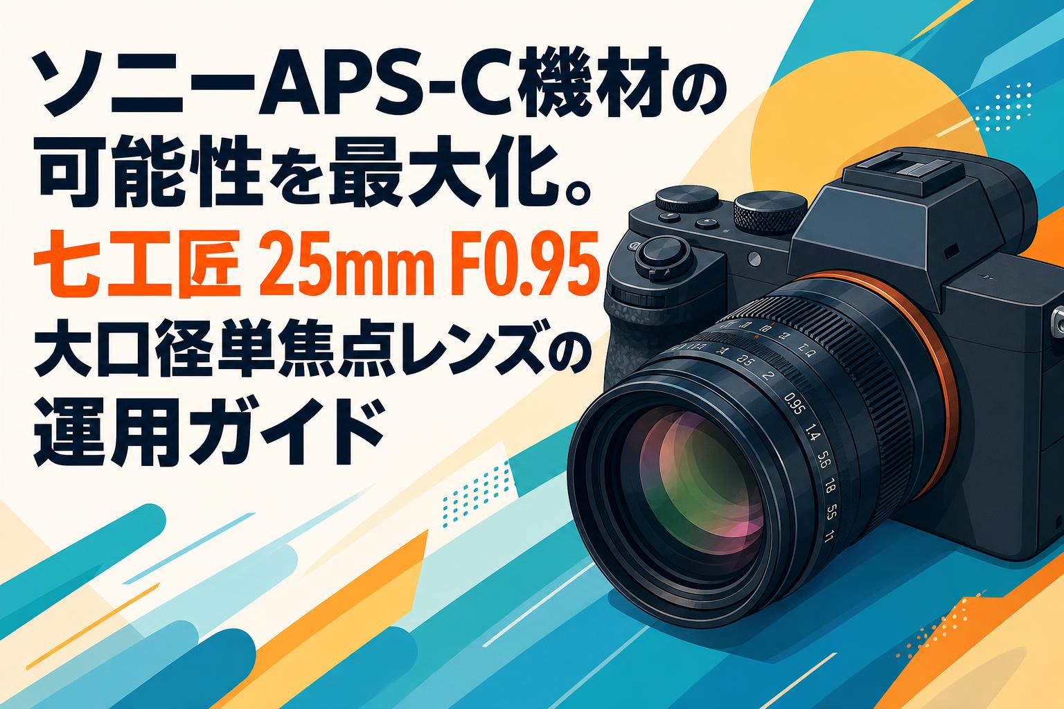 ソニーAPS-C機材の可能性を最大化。七工匠 25mm F0.95 大口径単焦点レンズの運用ガイド