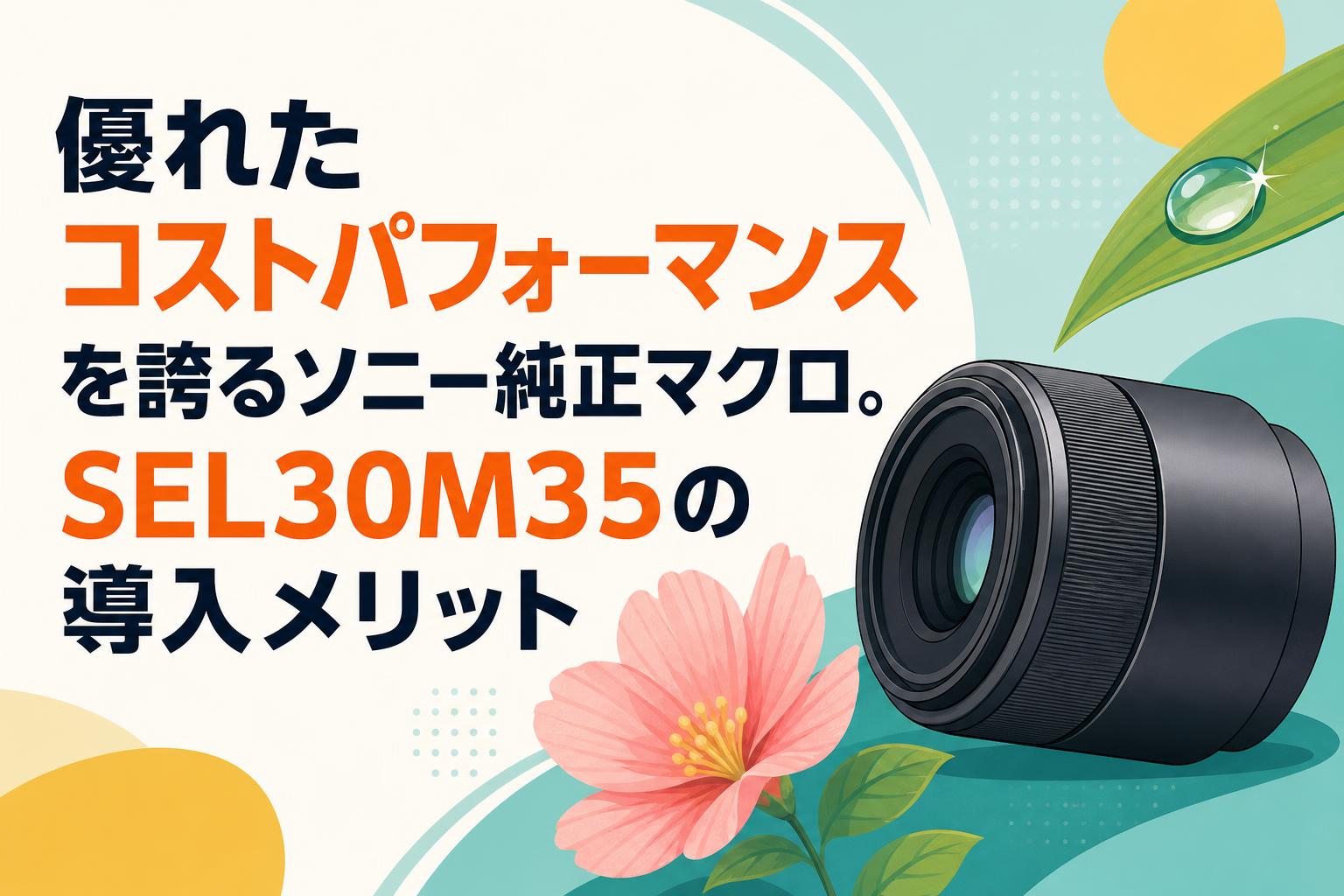 優れたコストパフォーマンスを誇るソニー純正マクロ。SEL30M35の導入メリット