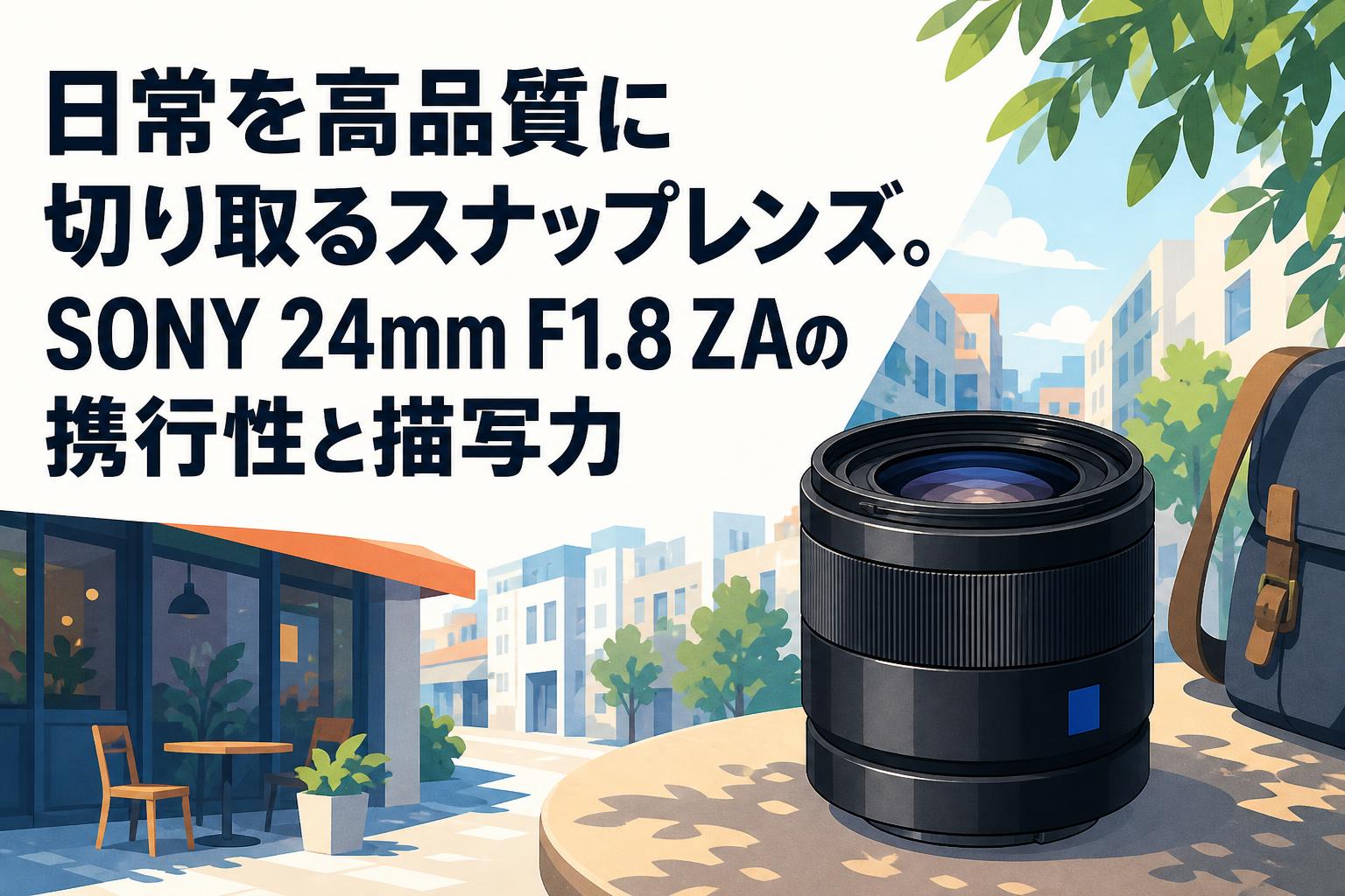 日常を高品質に切り取るスナップレンズ。SONY 24mm F1.8 ZAの携行性と描写力