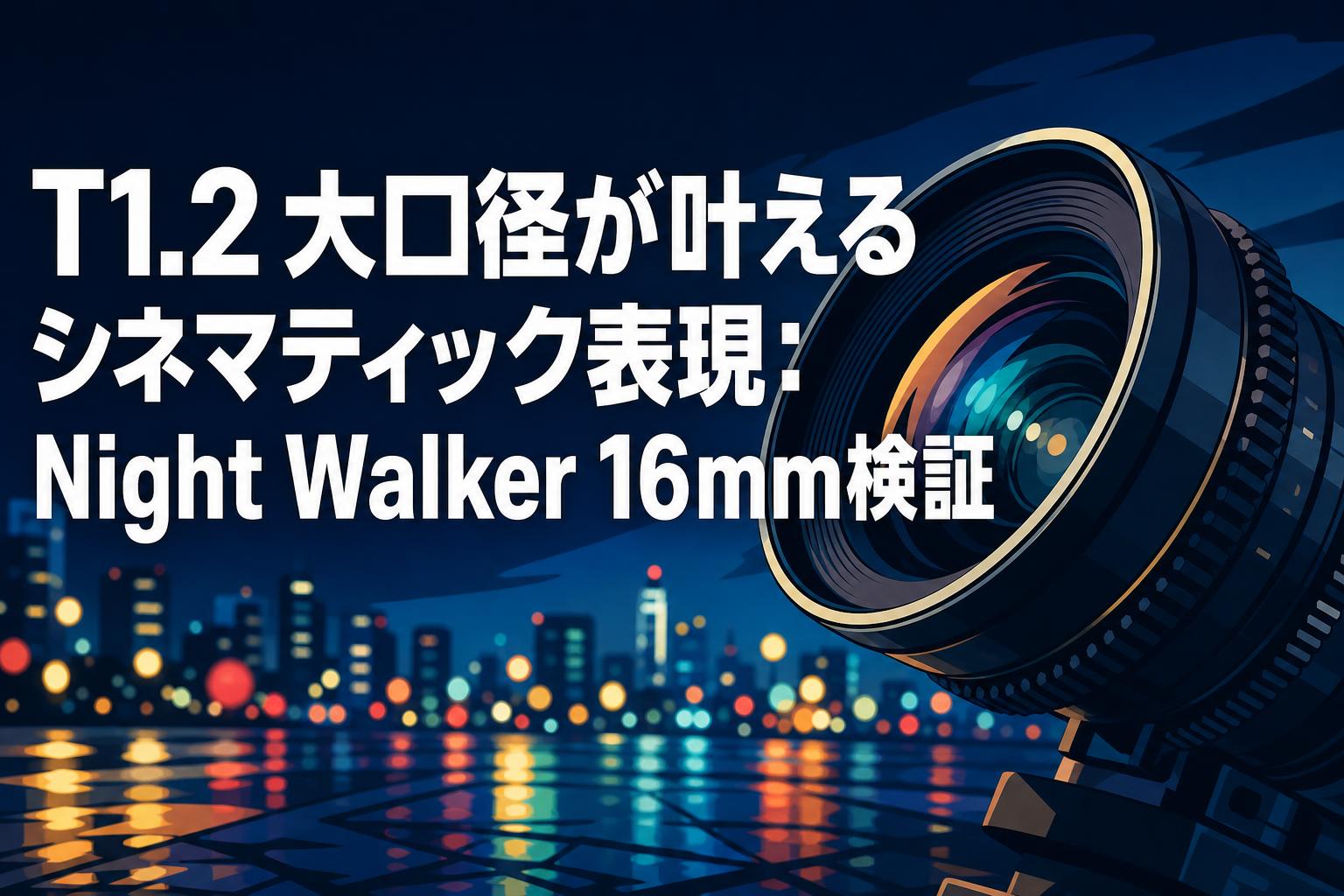 T1.2大口径が叶えるシネマティック表現：Night Walker 16mm検証