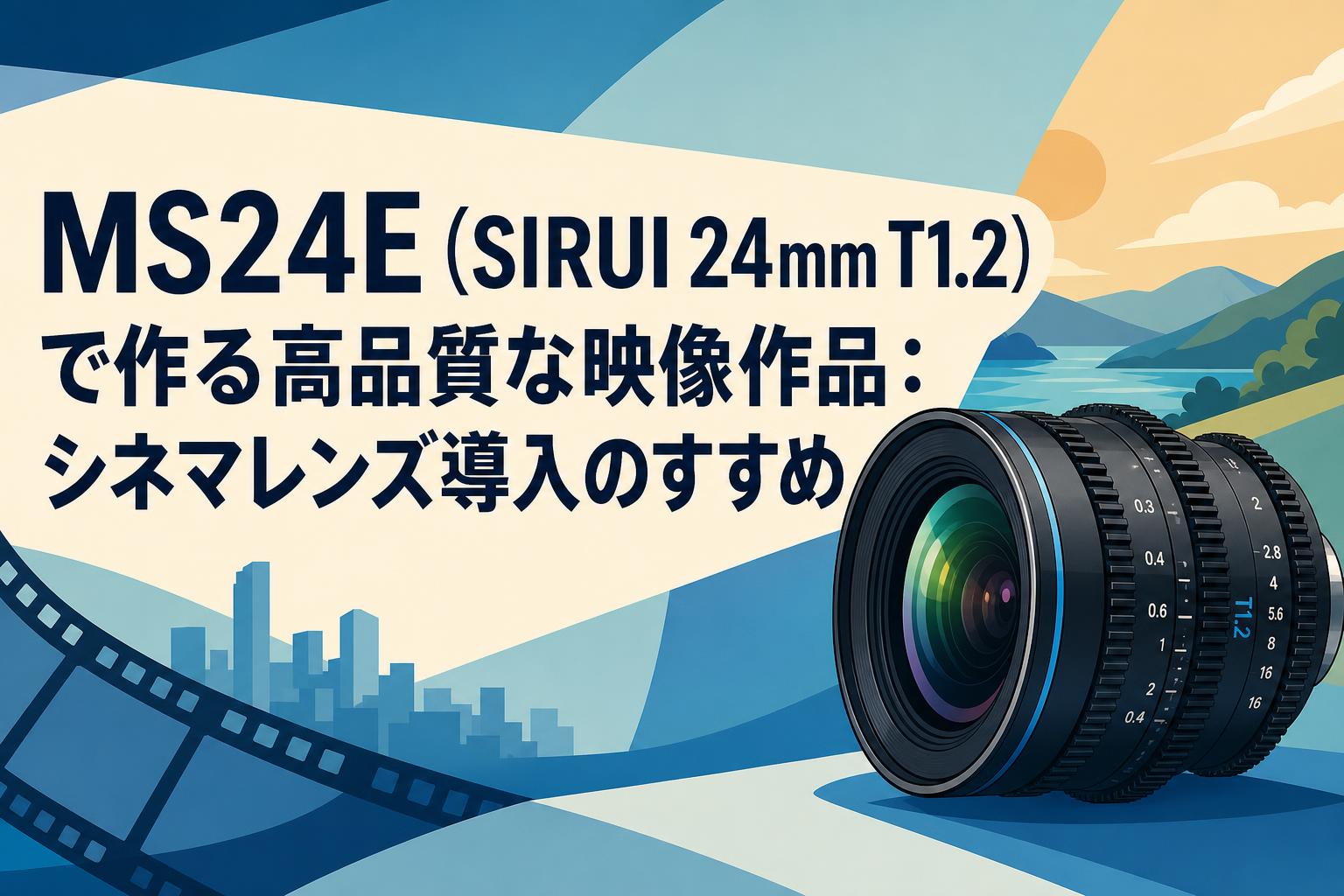 MS24E（SIRUI 24mm T1.2）で作る高品質な映像作品：シネマレンズ導入のすすめ