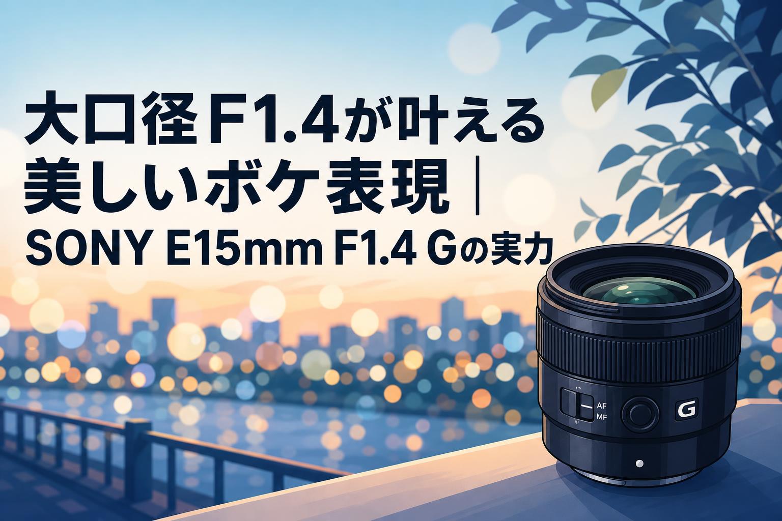 大口径F1.4が叶える美しいボケ表現｜SONY E15mm F1.4 Gの実力