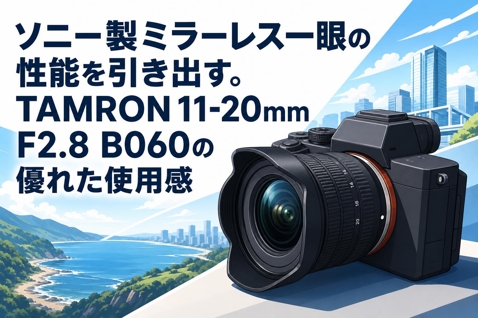 ソニー製ミラーレス一眼の性能を引き出す。TAMRON 11-20mm F2.8 B060の優れた使用感